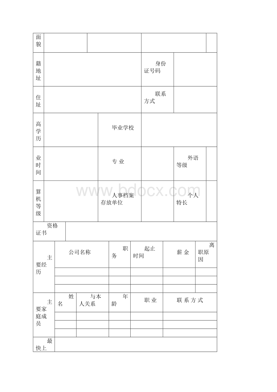 办公常用表格大全个.docx_第2页