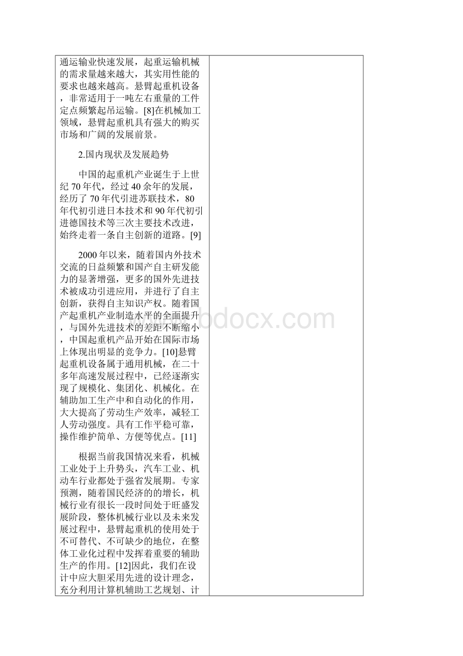 定柱式悬臂起重机开题报告定稿.docx_第3页