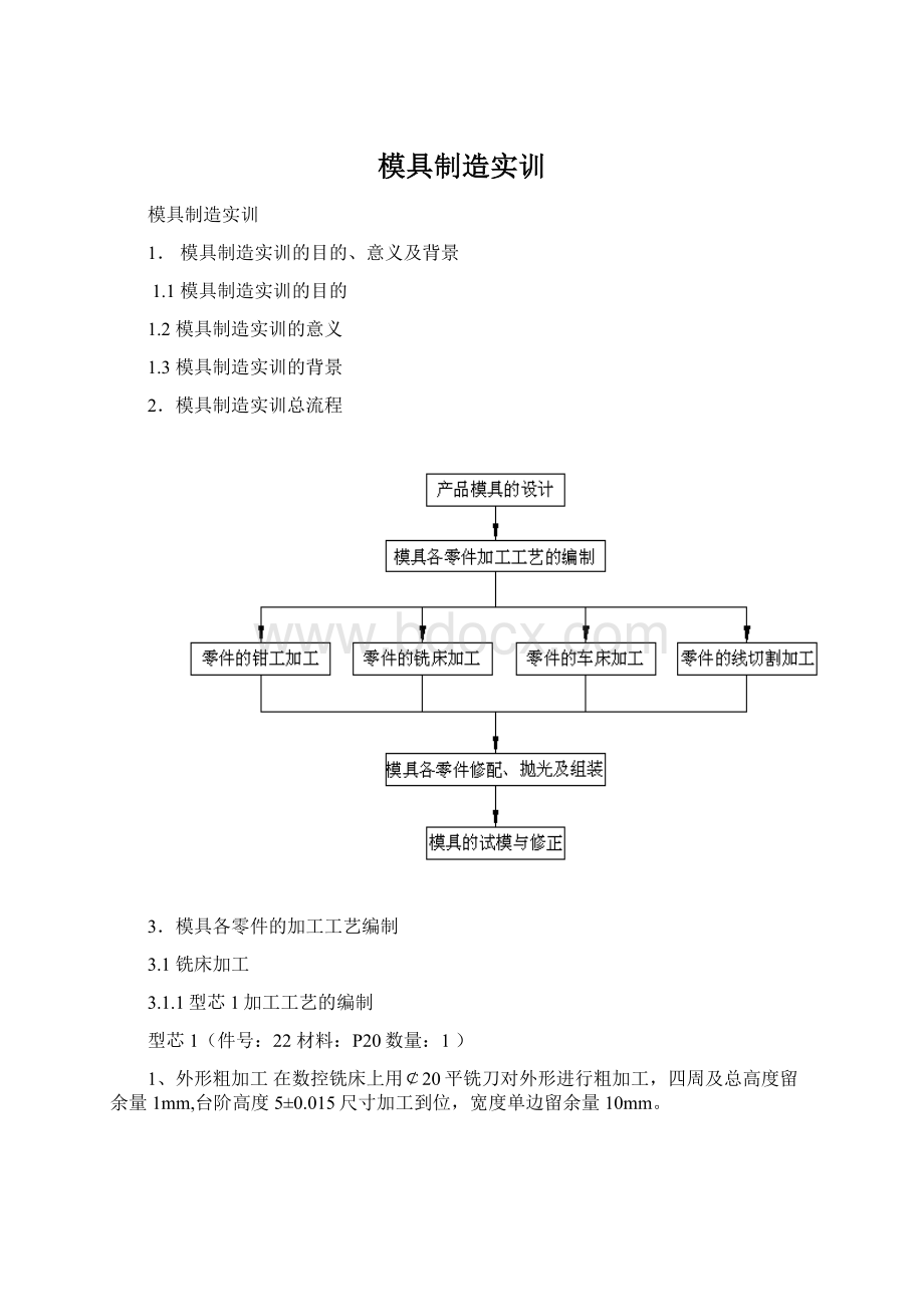 模具制造实训.docx_第1页