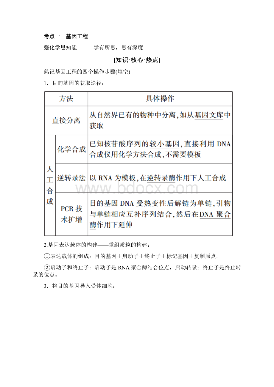 届二轮复习基因工程与细胞工程学案全国通用文档格式.docx_第2页