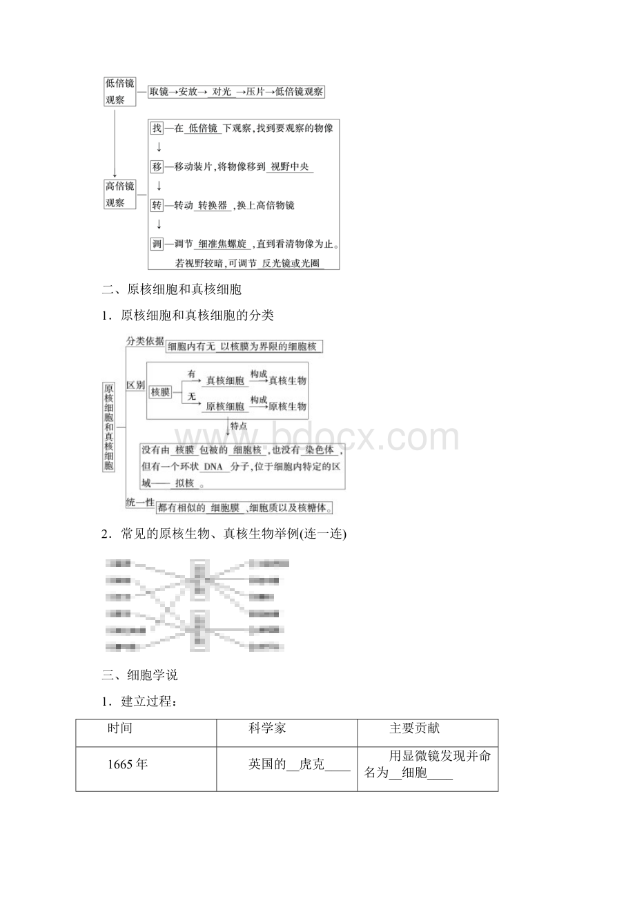 人教版生物必修一同步名师导学讲义第一章 走近细胞 第2节 细胞的多样性和统一性 含答案.docx_第2页