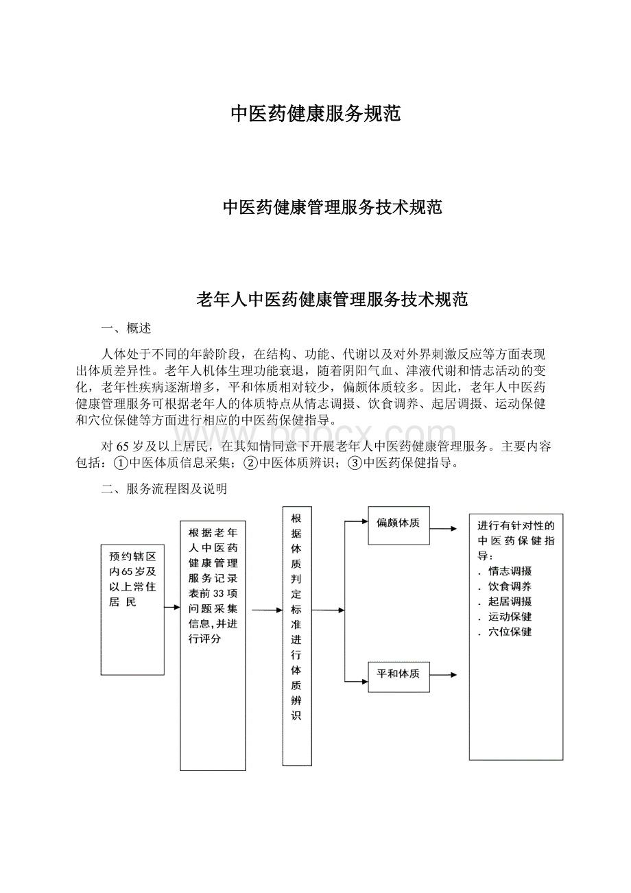 中医药健康服务规范Word文档下载推荐.docx