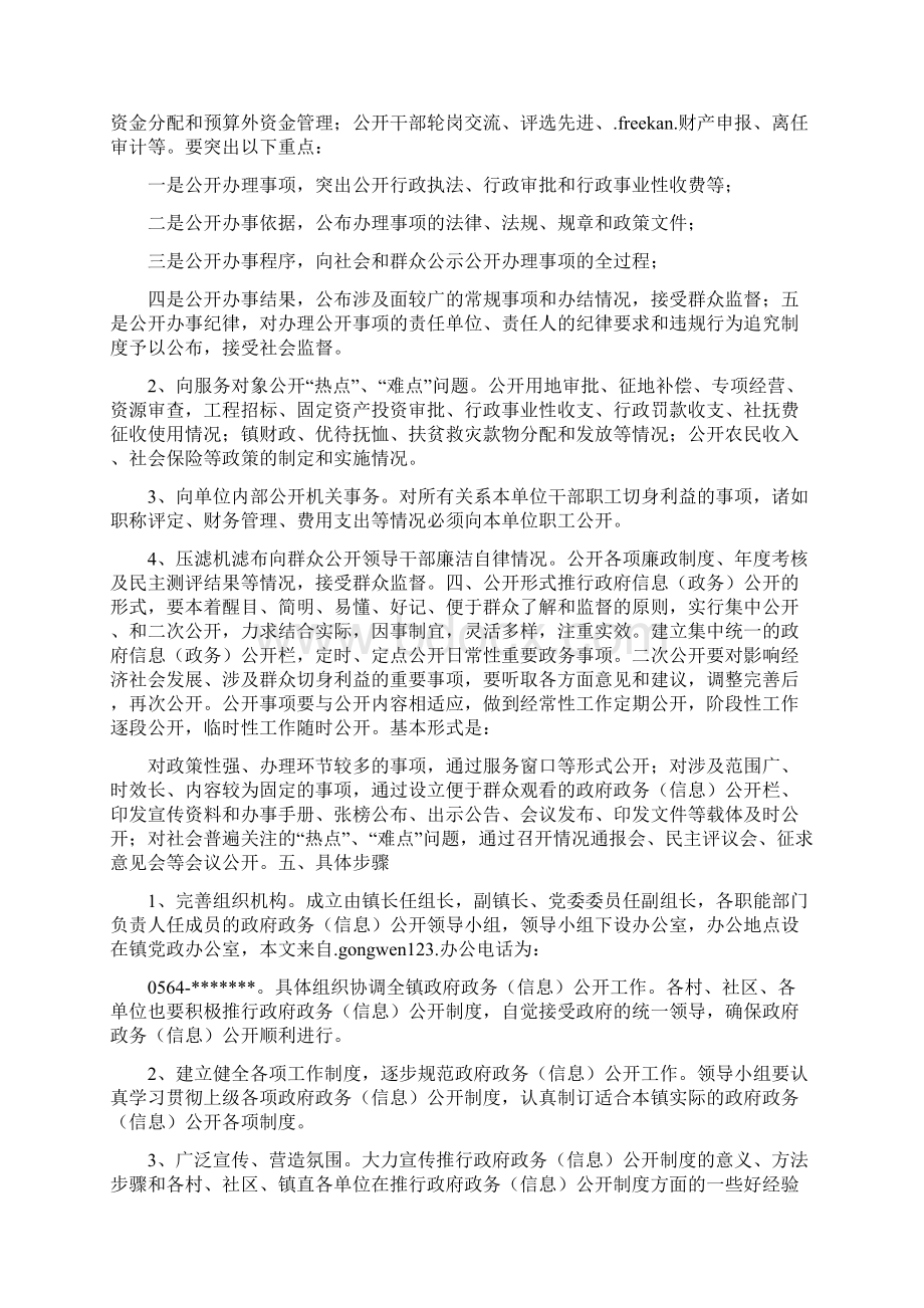 乡镇政府政务信息公开年度计划.docx_第2页