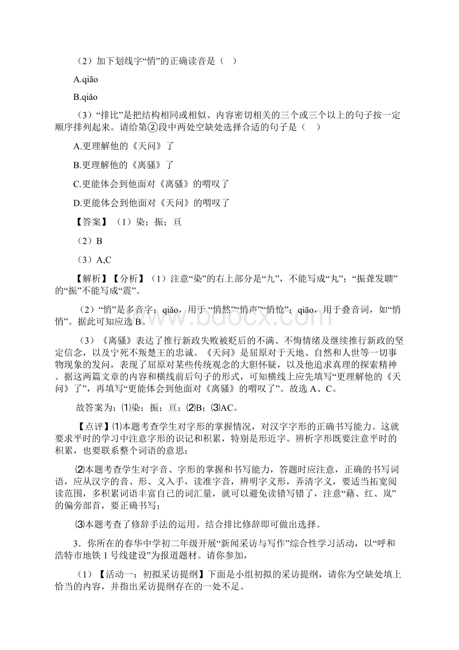 部编中考语文配套练习册修辞手法及运用答案及答案.docx_第2页