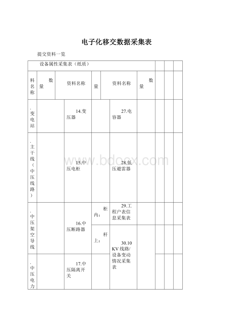 电子化移交数据采集表Word文件下载.docx_第1页