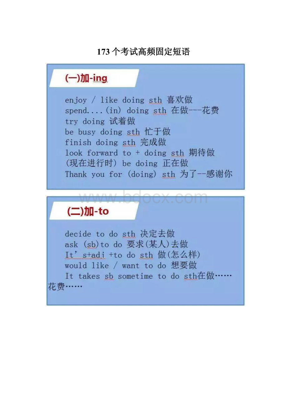 173个考试高频固定短语.docx_第1页