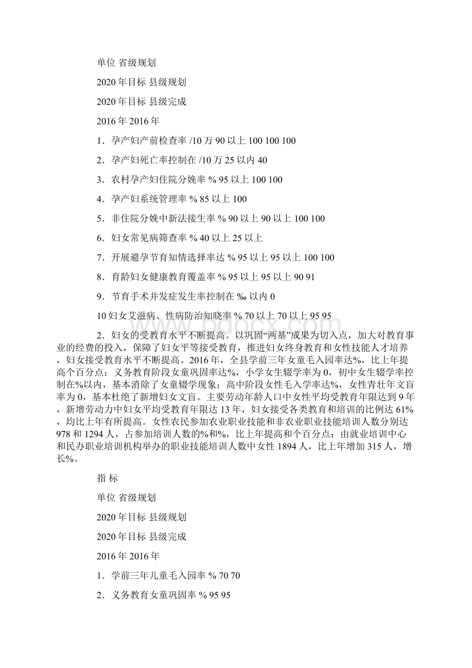 妇女儿童发展规划监测统计报告.docx_第2页