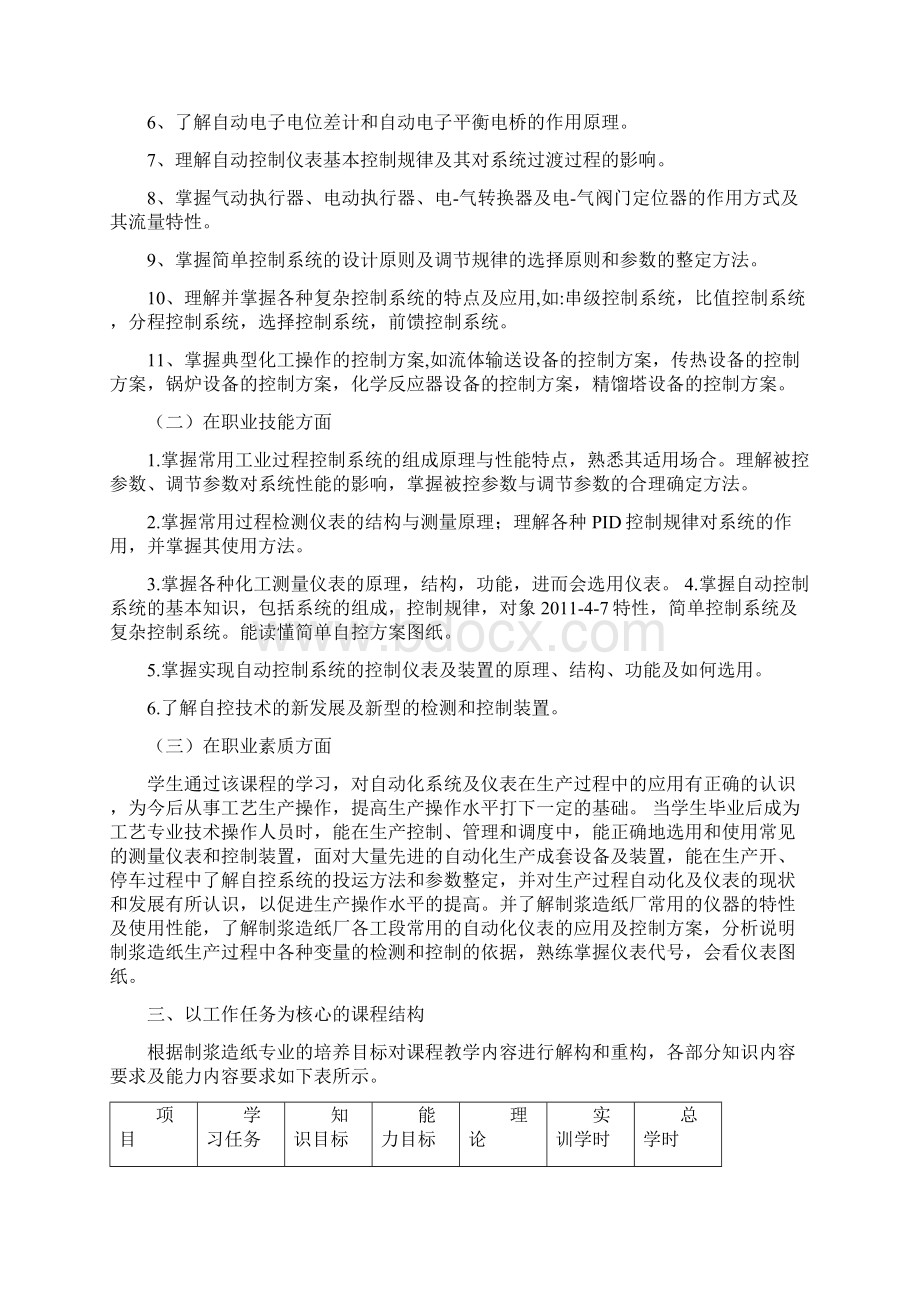 化工仪表及自动化课程课程规范标准Word格式.docx_第2页