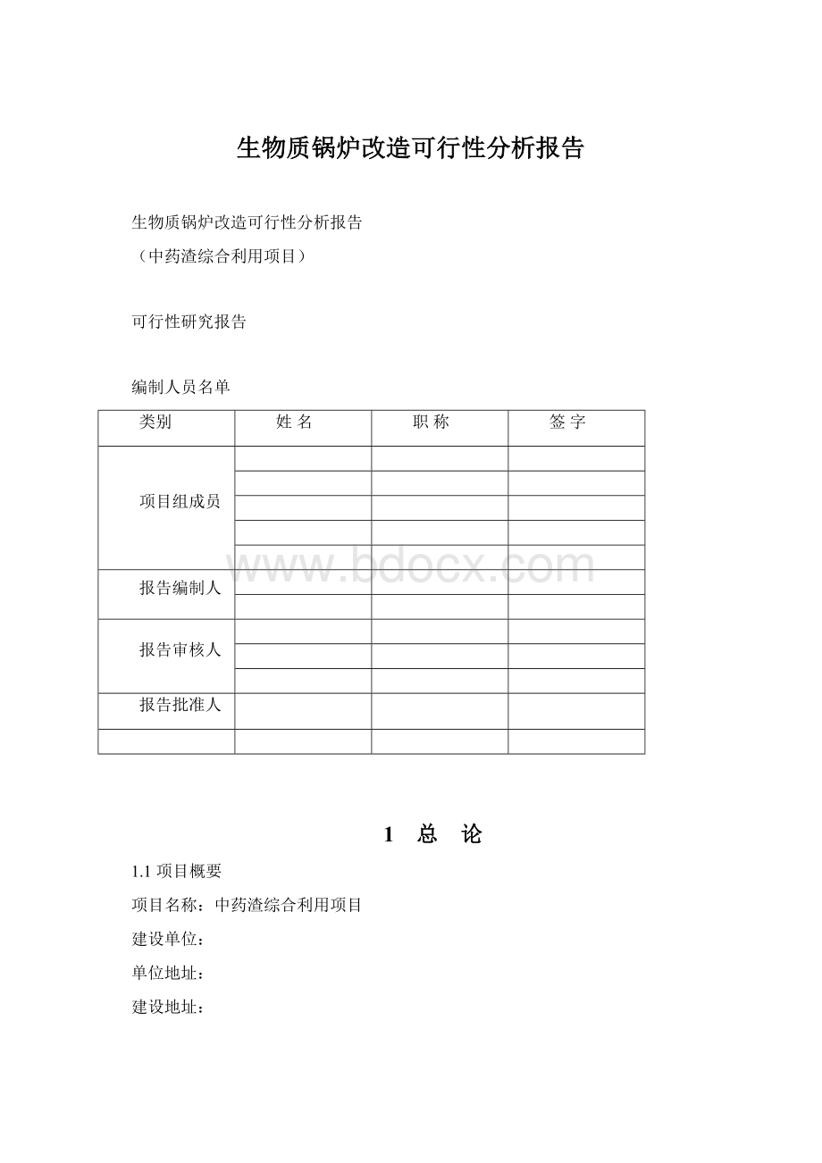 生物质锅炉改造可行性分析报告Word文档下载推荐.docx