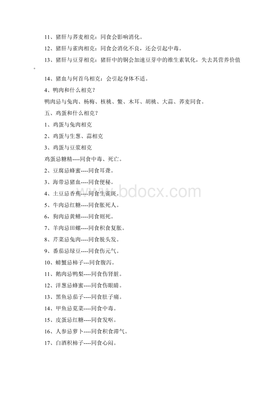 食物相克表Word文档格式.docx_第2页