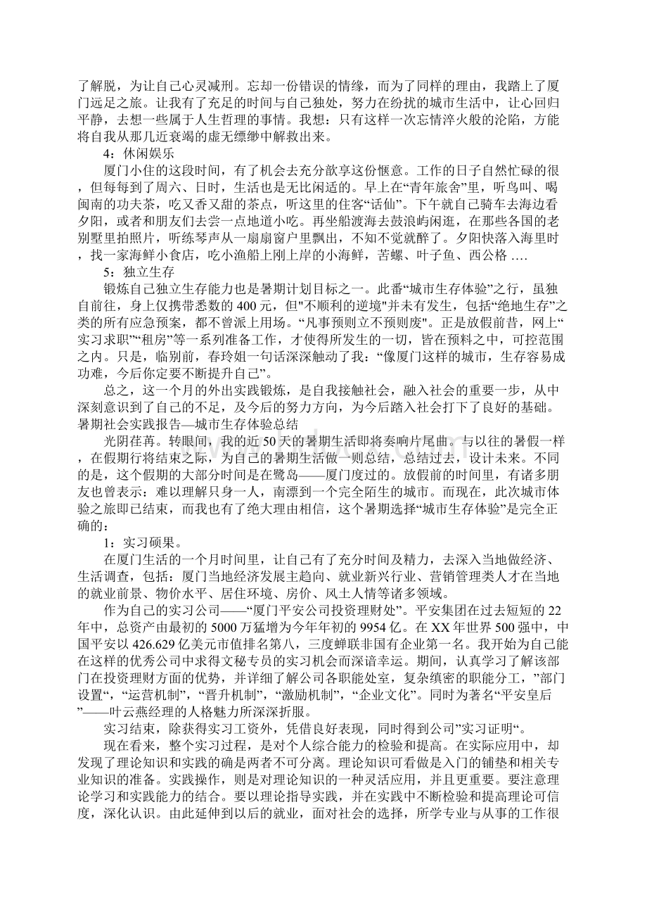 城市社会实践报告4篇Word文件下载.docx_第2页