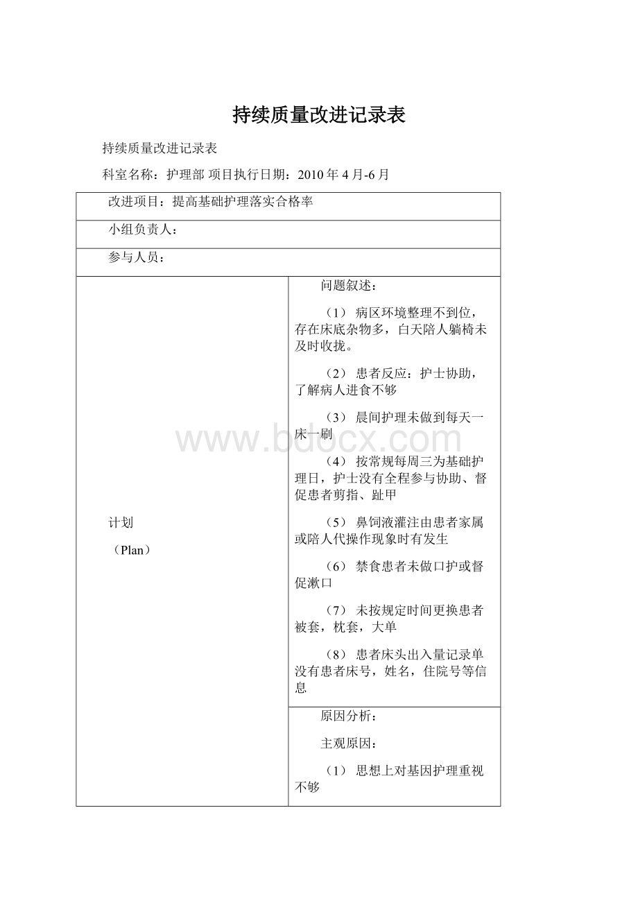 持续质量改进记录表.docx_第1页