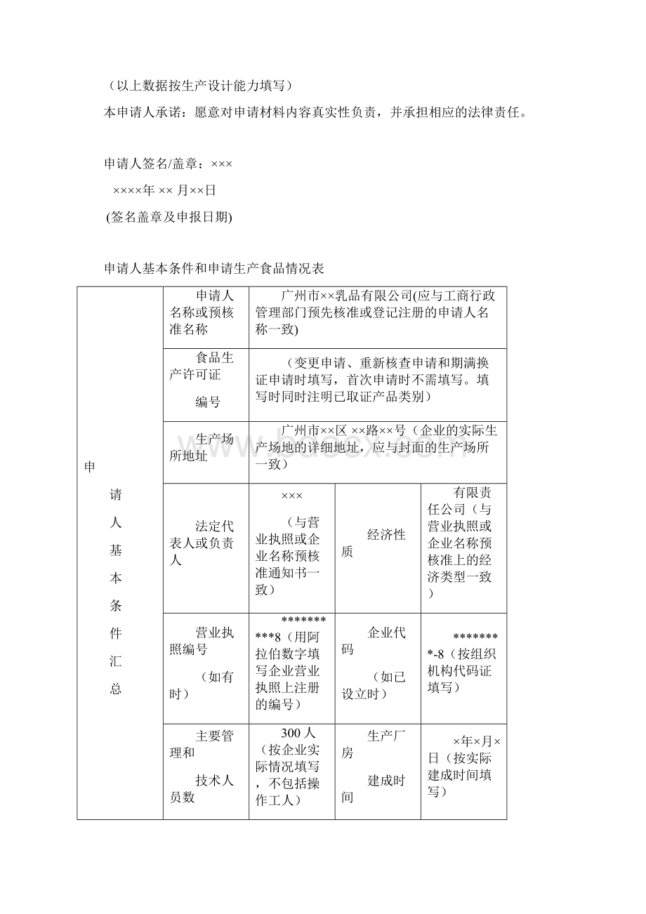 食品生产许可证申请书示范文本模板Word下载.docx_第3页