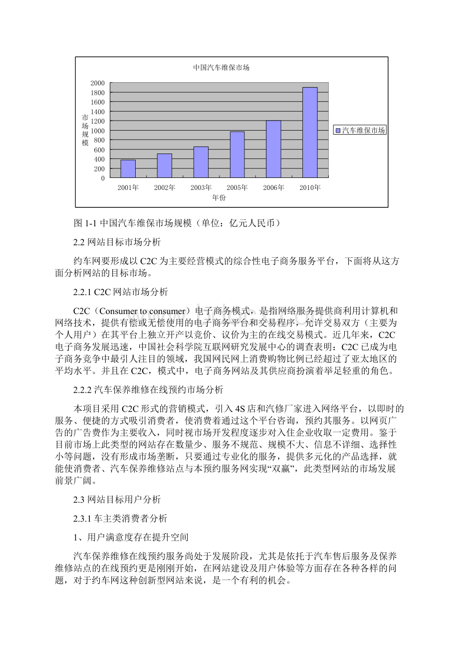 汽车维修在线约车交易平台项目创业策划书.docx_第3页