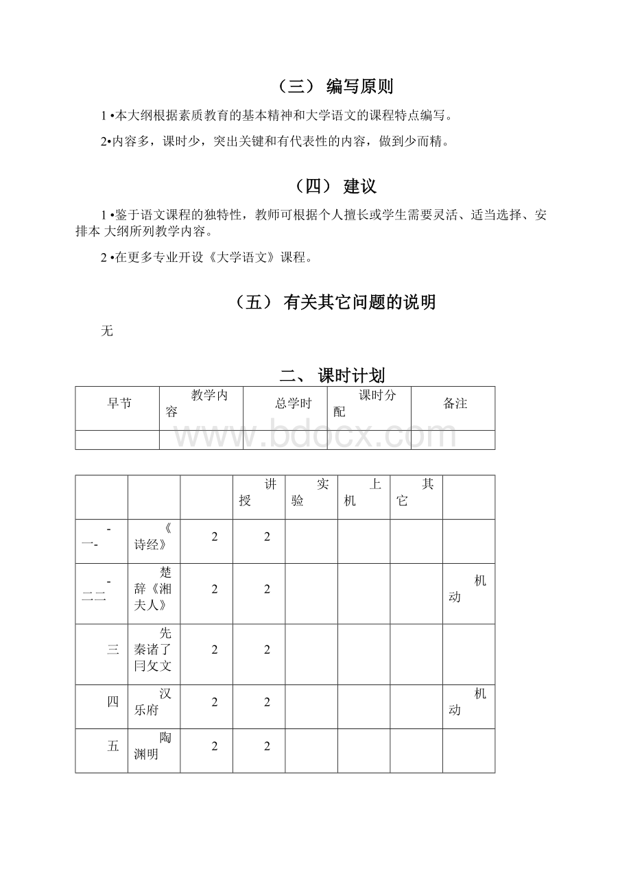 《大学语文》教学大纲.docx_第2页