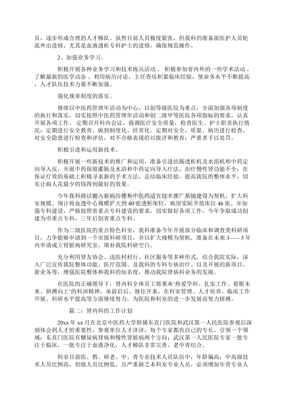 完整word版肾内科的工作计划Word格式文档下载.docx_第2页