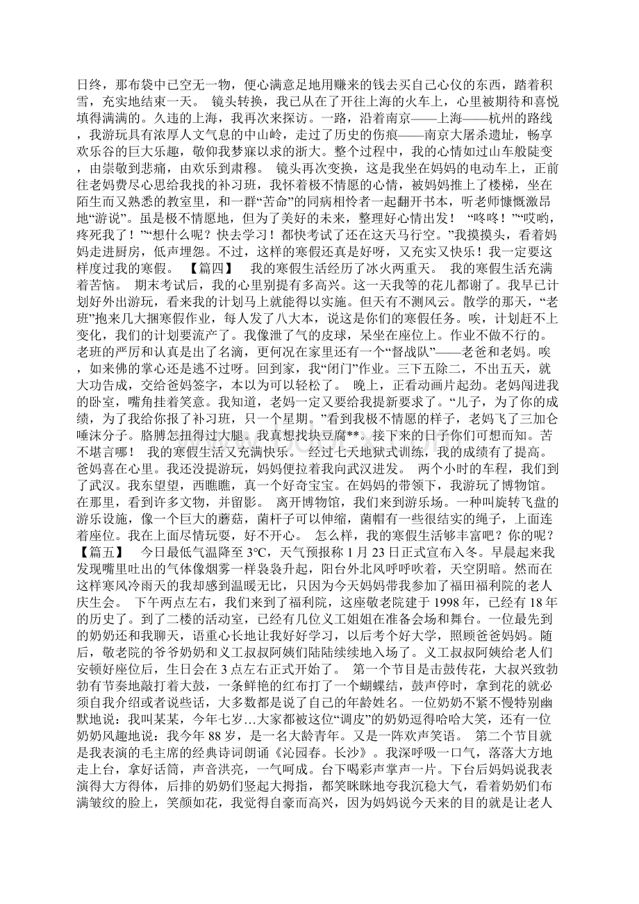 寒假周记600字高中范文.docx_第2页