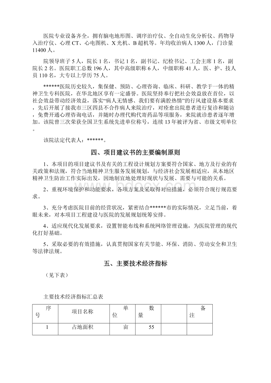 精神卫生中心市医院新建工程项目建设可行性研究报告.docx_第3页