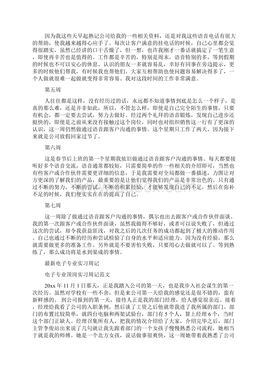 周记作文之电子厂实习周记大全Word文档下载推荐.docx_第2页