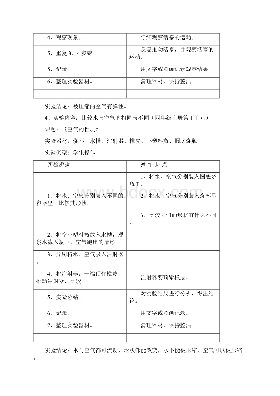 小学四年级科学实验操作项目及技能要求.docx_第3页