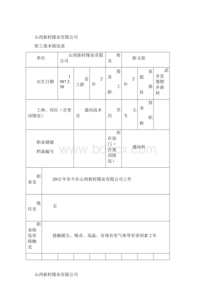 通风科职工基本情况登记表.docx_第2页