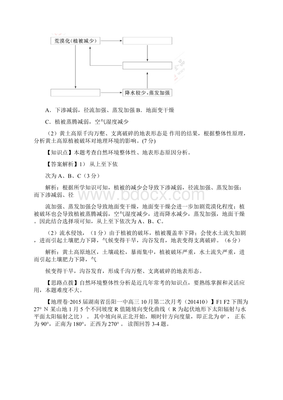 备战届高考地理 试题汇编 F1自然地理环境的整体性Word格式文档下载.docx_第3页