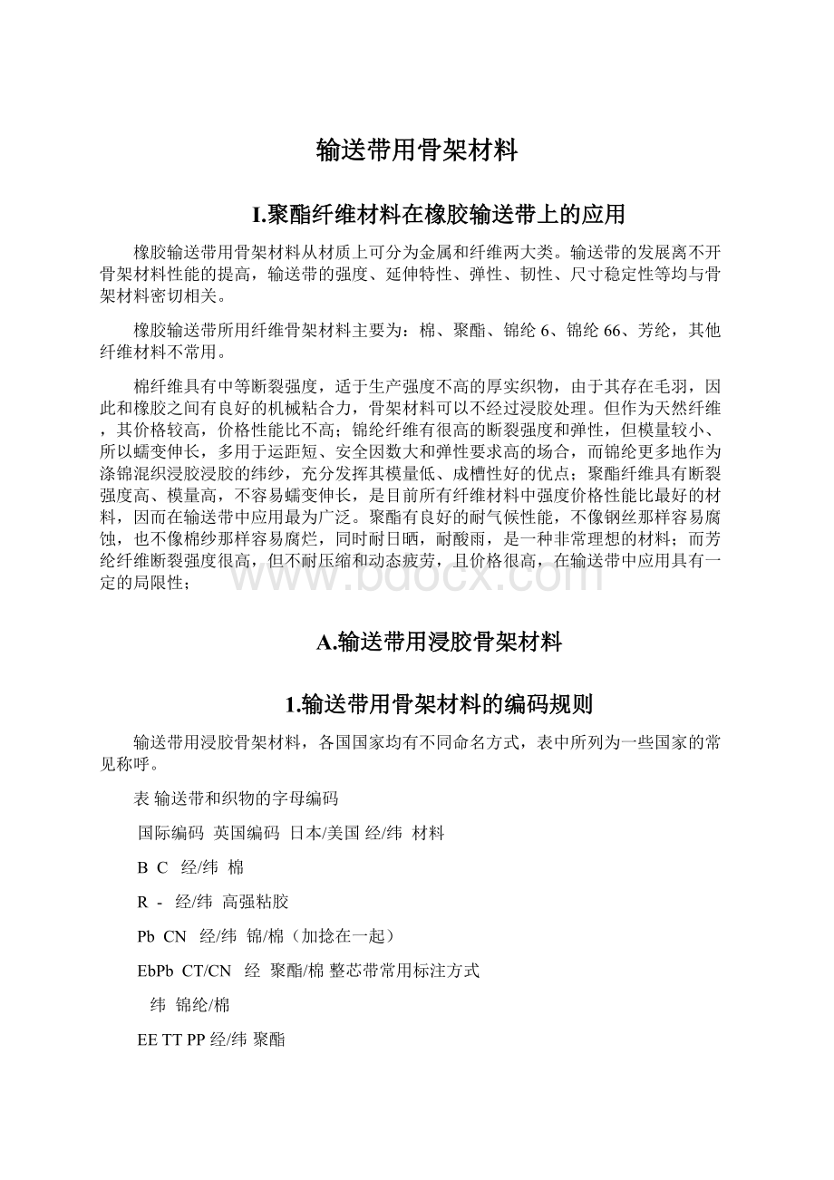 输送带用骨架材料Word文件下载.docx