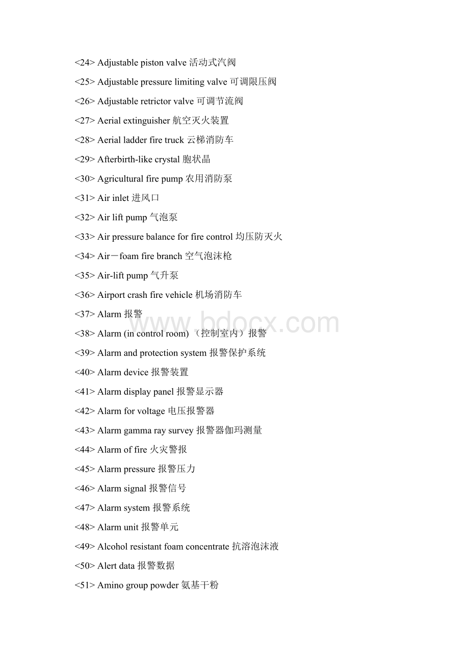 消防工程专业英语词汇Word格式文档下载.docx_第2页