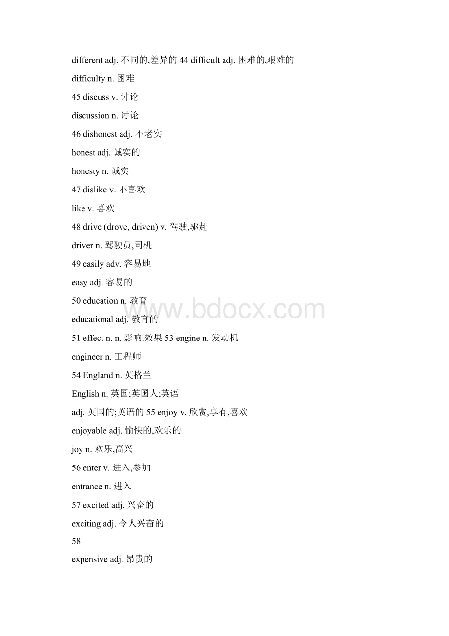 初中英语必备199组单词变形完整版.docx_第3页