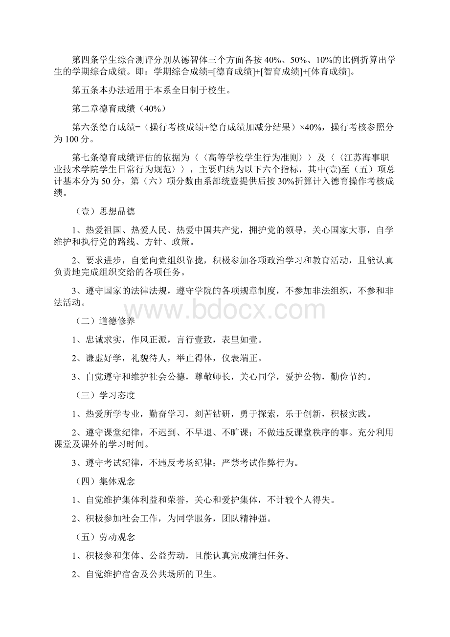 信息技术江苏海事职业技术学院信息工程系学生综合测评细则.docx_第2页