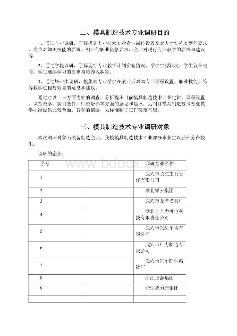 模具制造技术专业人才需求调研报告Word格式.docx_第2页