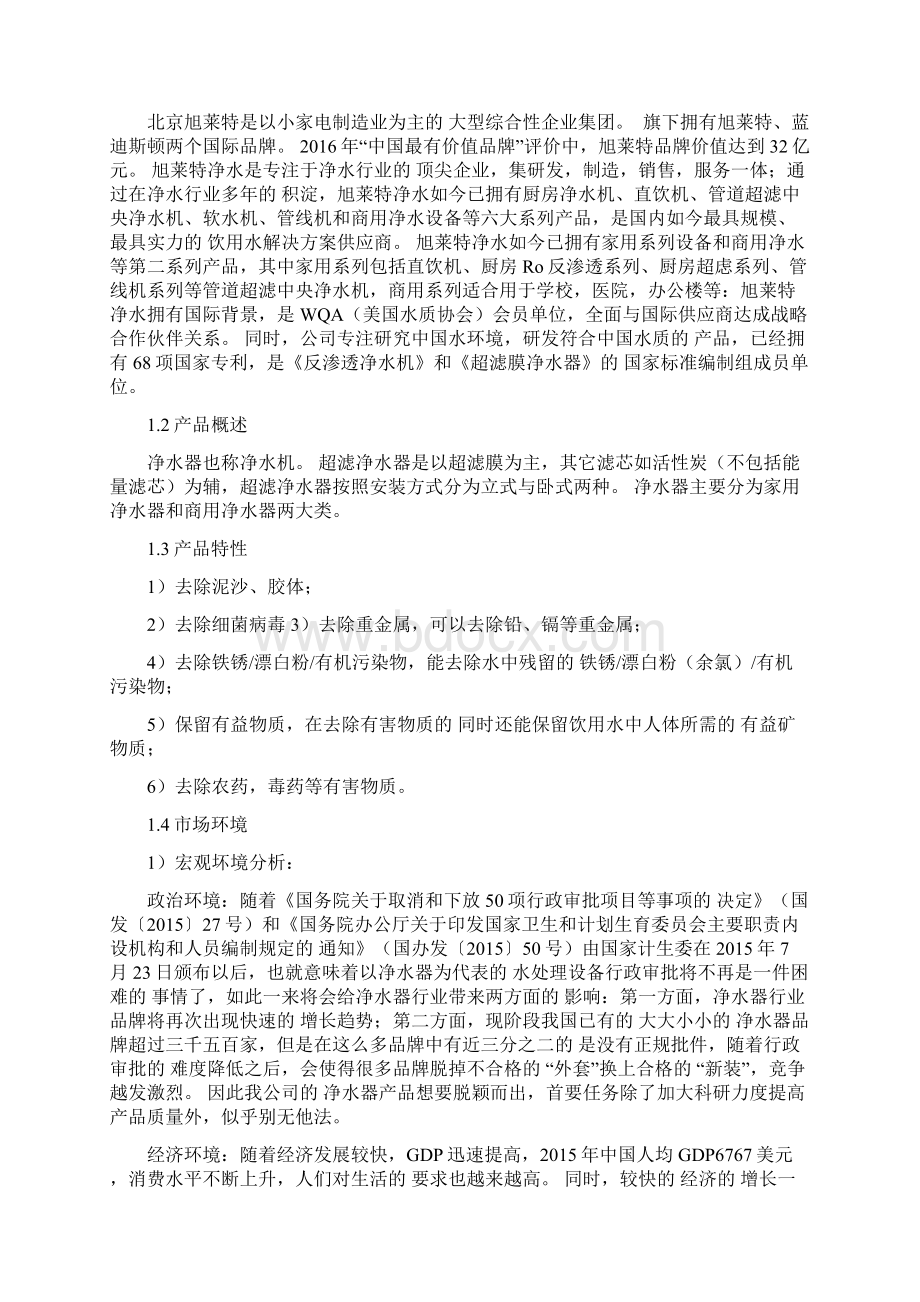 国内净水机市场营销策划方案终稿Word文档格式.docx_第2页