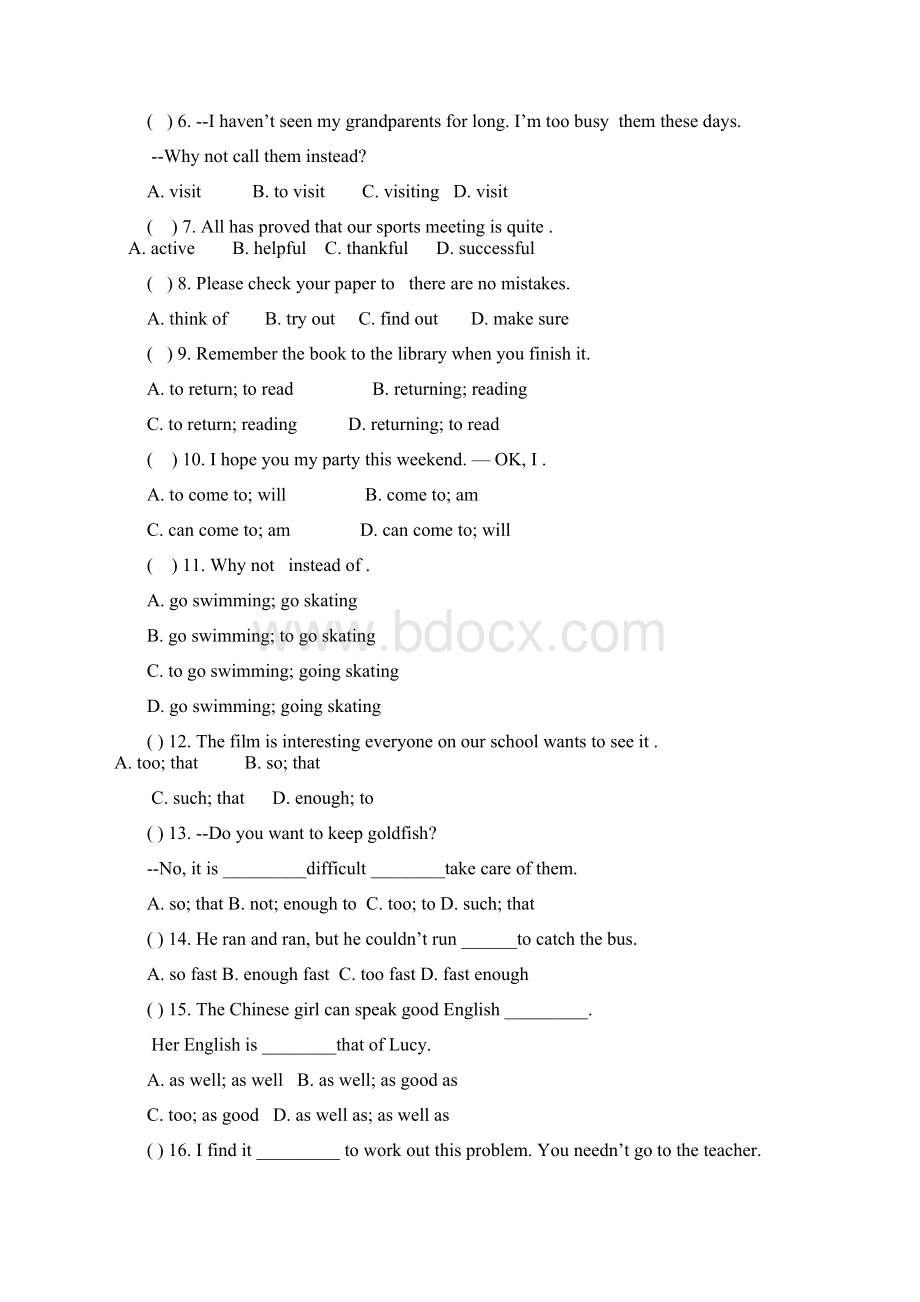 八年级英语下册Unit5Goodmanners知识检测新版牛津版.docx_第3页