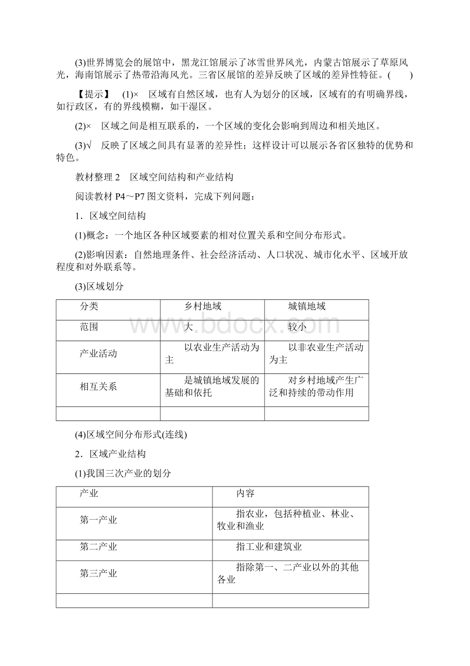 高中地理第一章区域地理环境与人类活动第1节区域的基本含义学案.docx_第2页