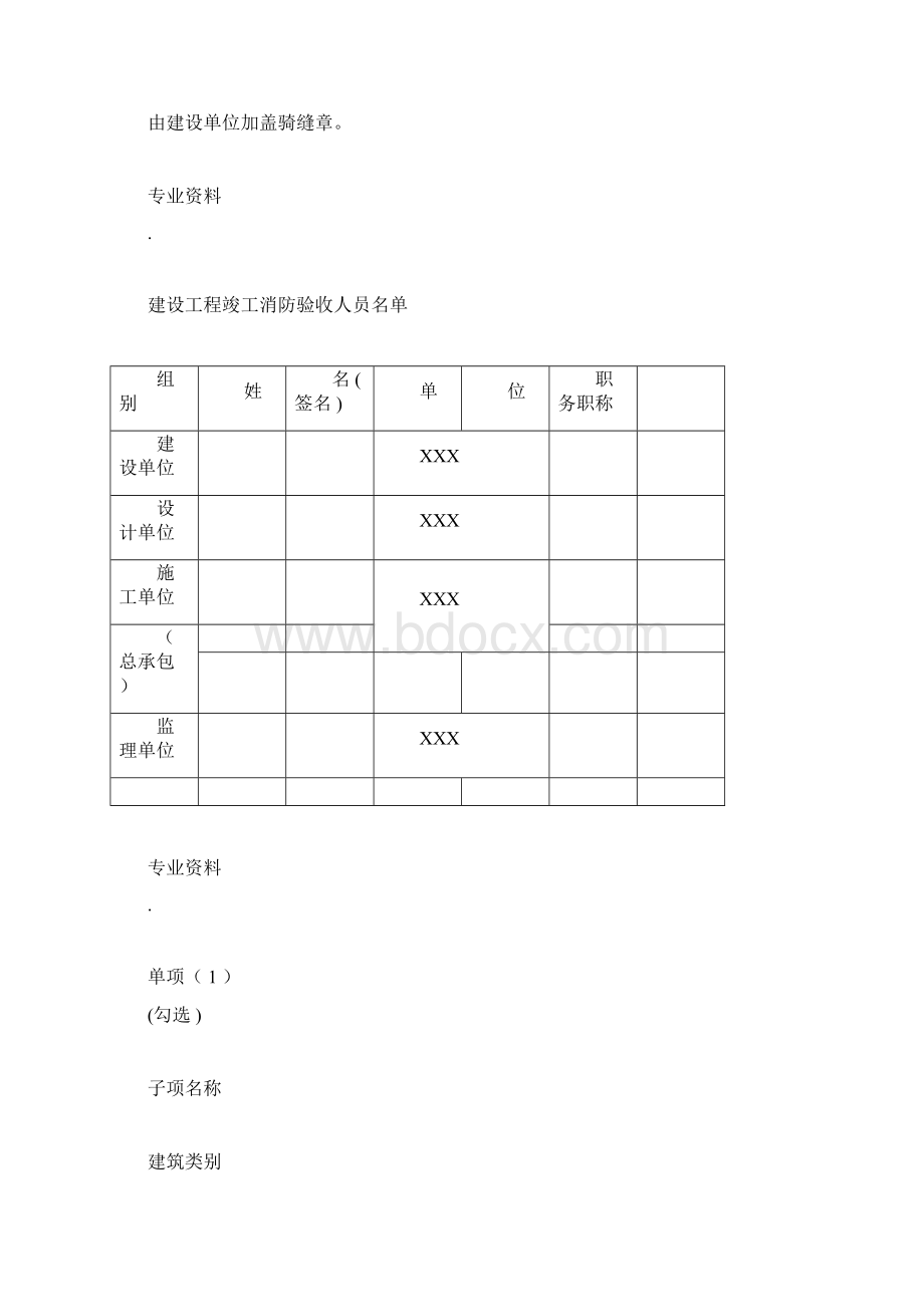 工程竣工验收报告消防实用模板docxWord下载.docx_第3页