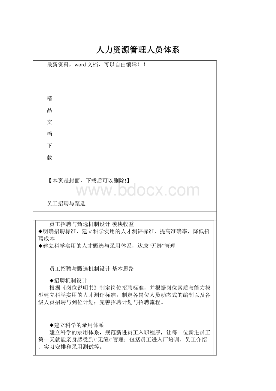 人力资源管理人员体系文档格式.docx