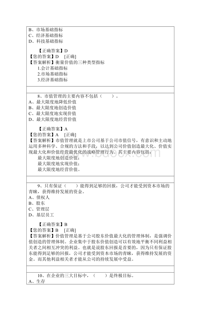 《管理会计之价值管理》会计考试答题解析.docx_第3页