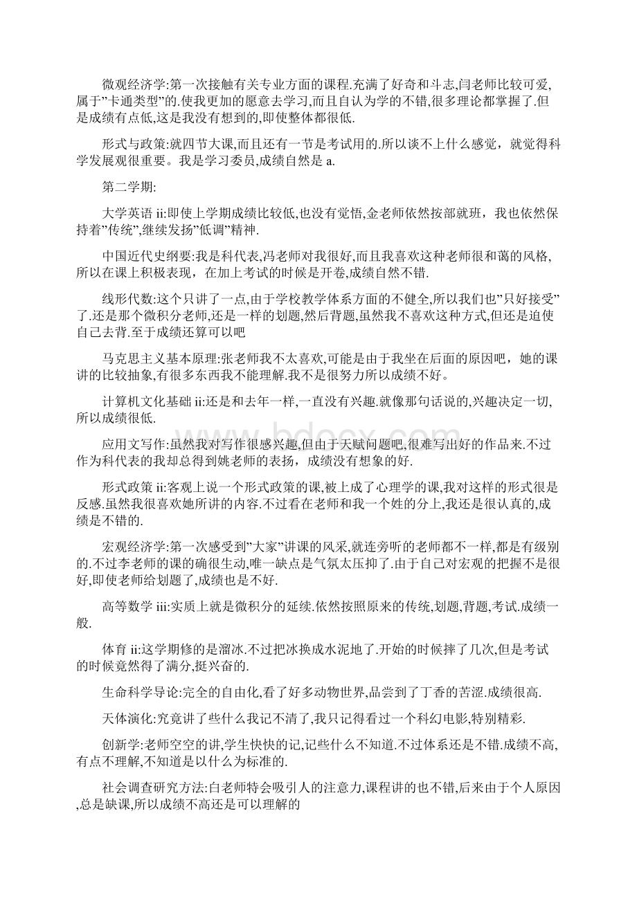 大学生对大学课程的个人总结Word下载.docx_第2页