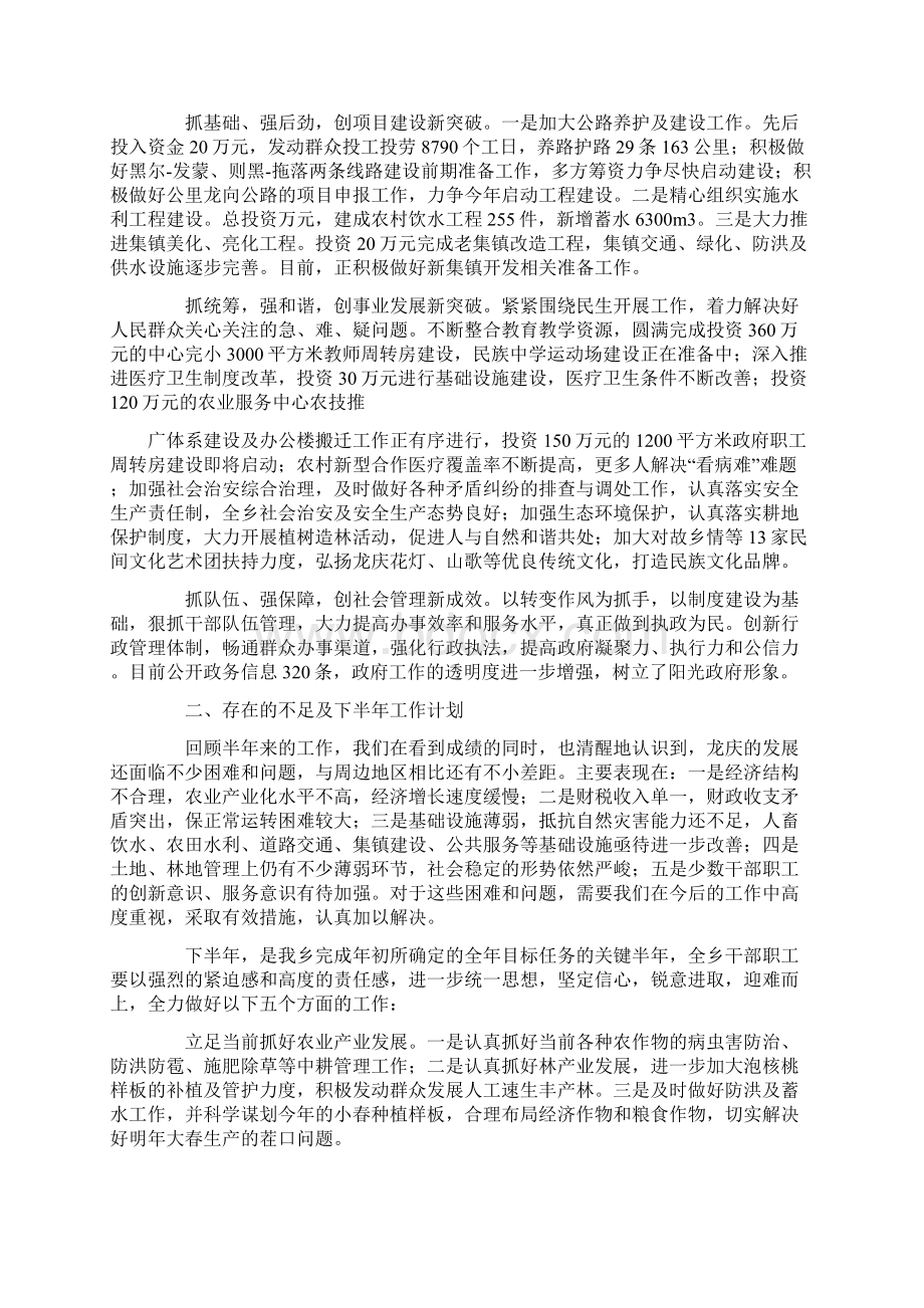 11年上半年某乡政府信息办工作总结及下半年计划.docx_第2页