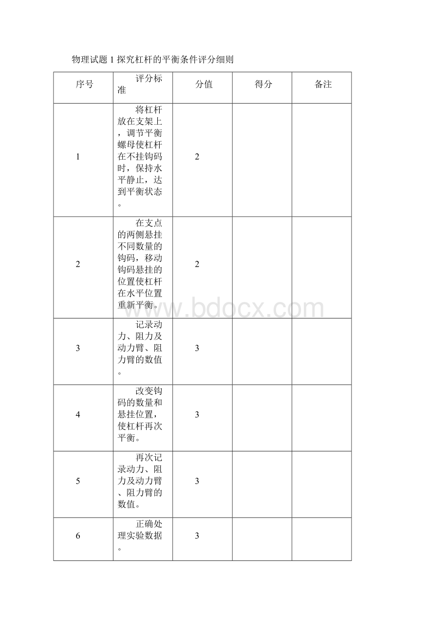 包头市物理化学实验操作试题及评分标准范文.docx_第2页