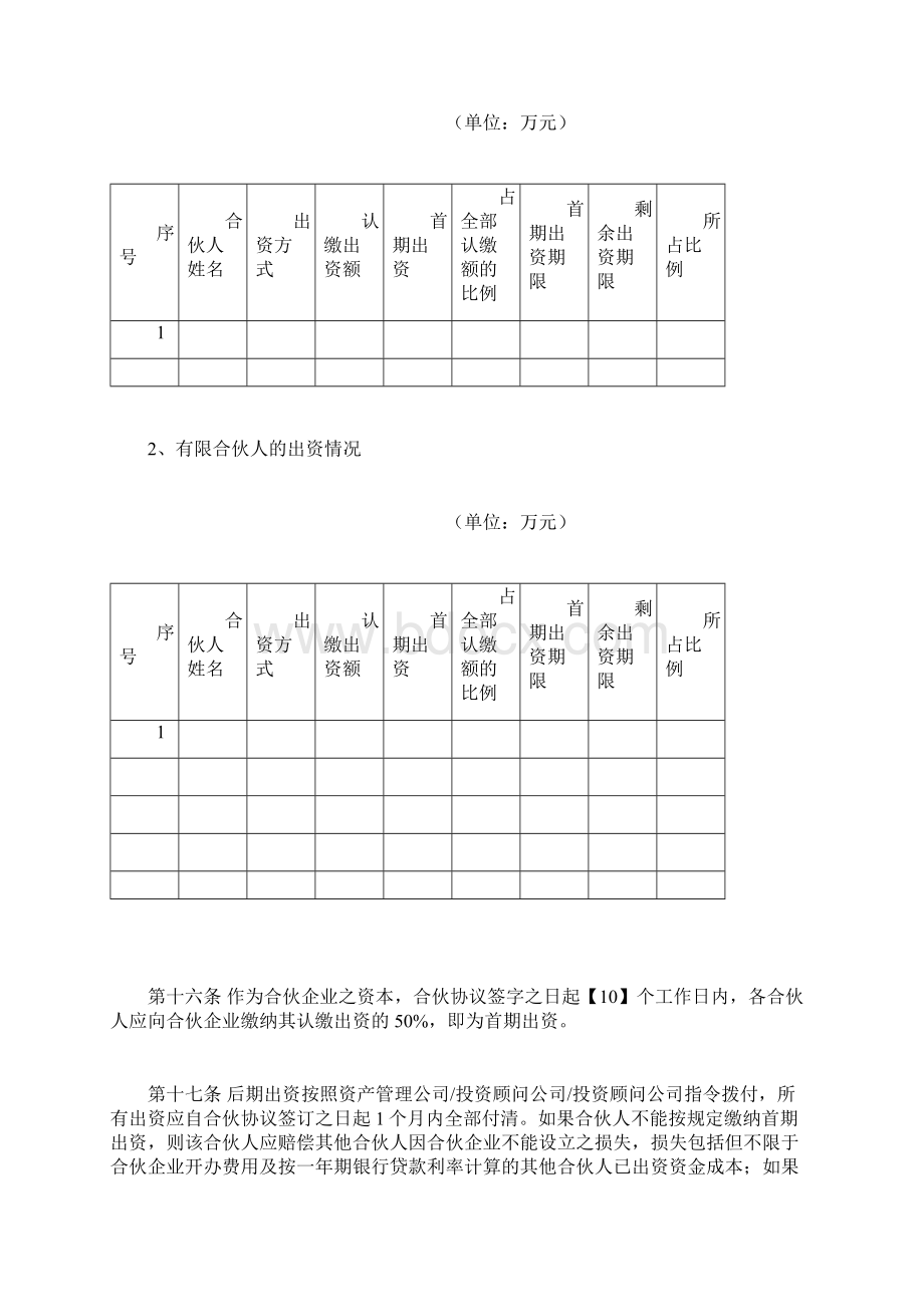 有限合伙私募基金合伙协议示范.docx_第3页