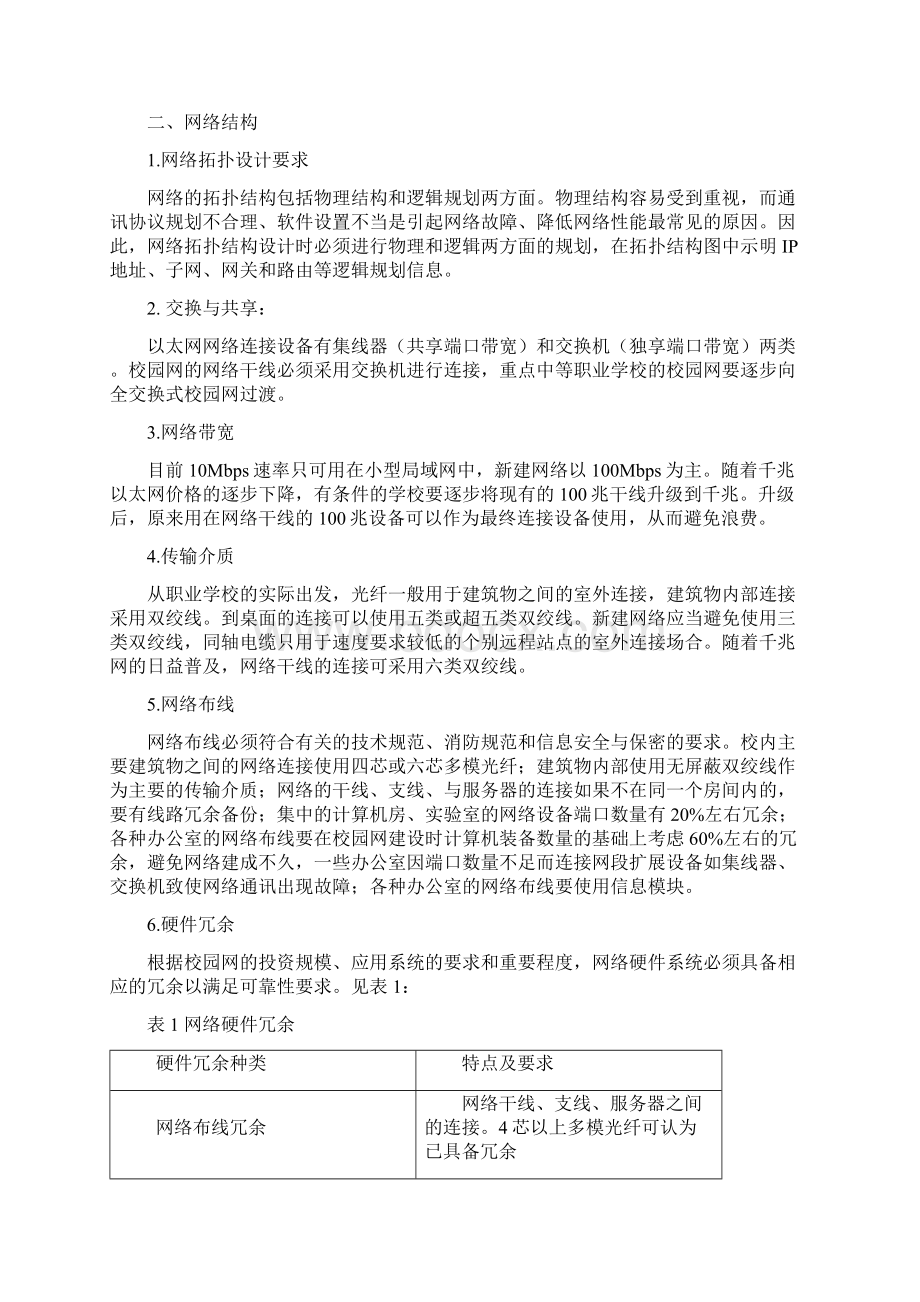 中等职业学校数字校园建设规范Word文件下载.docx_第2页