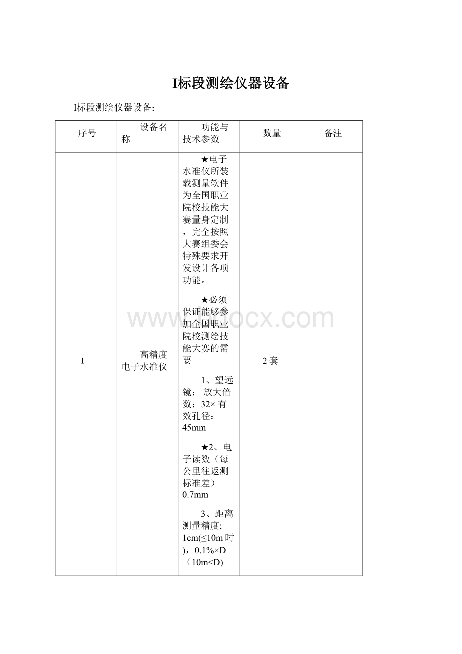 Ⅰ标段测绘仪器设备.docx