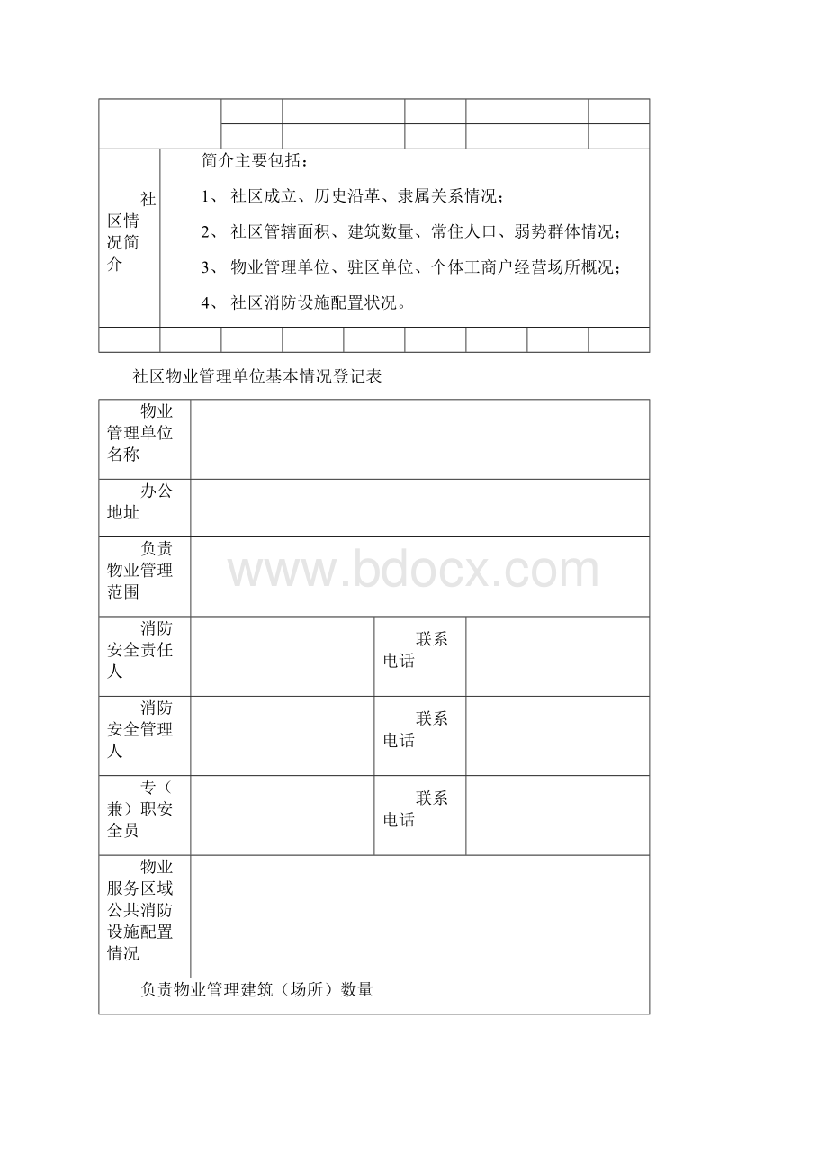 社区消防安全基本情况档案.docx_第2页