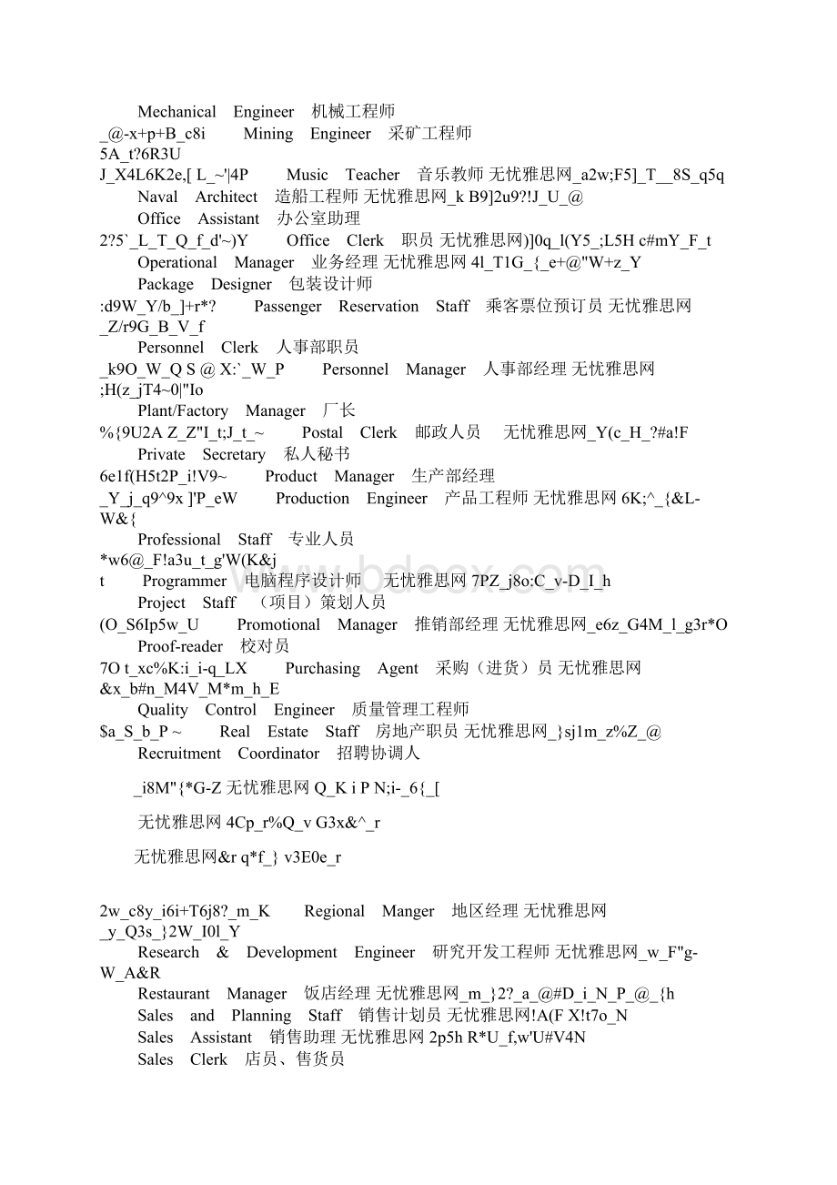 雅思分类词汇职位职务Word下载.docx_第3页