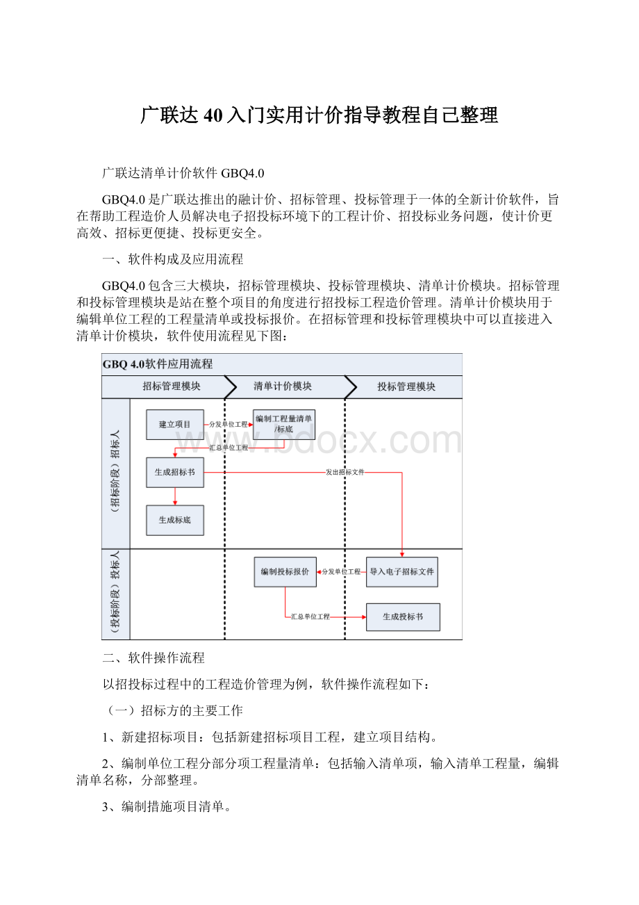 广联达40入门实用计价指导教程自己整理.docx_第1页