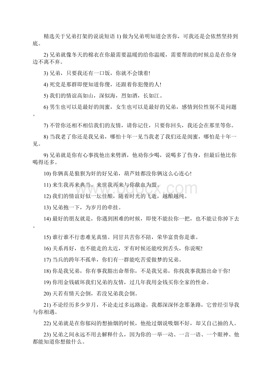 兄弟被打的说说Word文档格式.docx_第2页