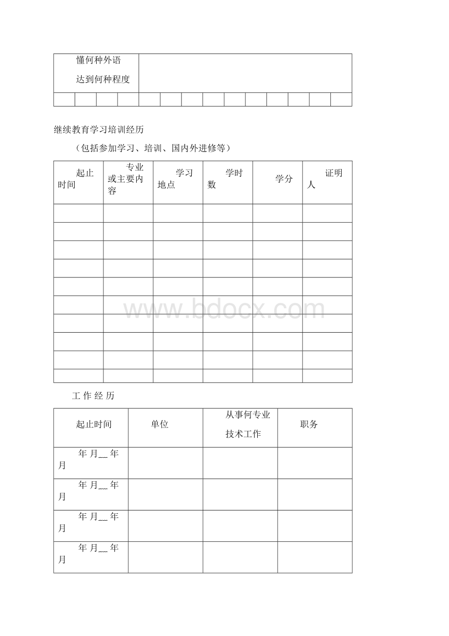 专业技术职务任职资格《评审表》Word格式文档下载.docx_第3页