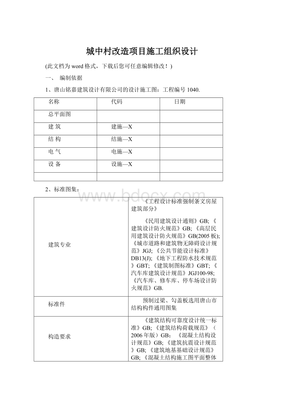 城中村改造项目施工组织设计.docx