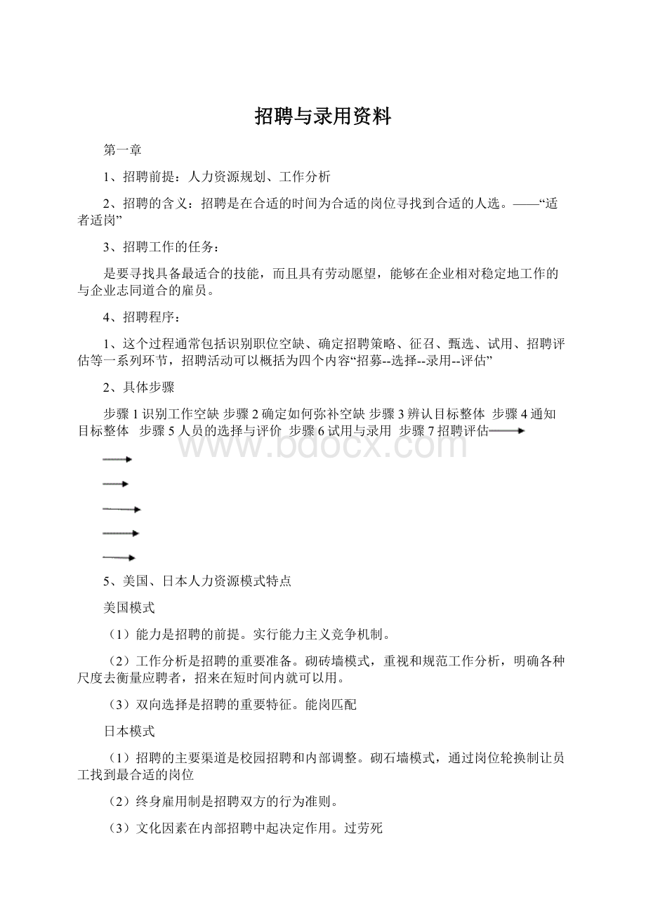 招聘与录用资料.docx